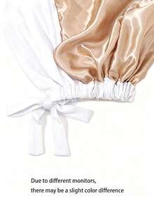 1 pieza Sudadera con capucha de unicolor y cordón elástico para mujer, camiseta interior con forro de satén, diadema elástica musulmana