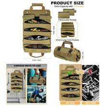 Roll Bag, Roll Bag Bag Portable Foldable Rollup With Rollable Carrying Toolbag, Dad Khaki - 卡其色 - 查看 1