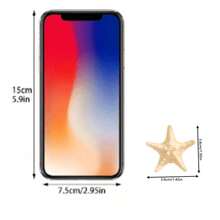 6 Peças Conjunto de Presilhas de Cabelo de Resina com Design de Estrela do Mar, Incluindo Tiara de Sereia e Presilha de Crocodilo, Adequado para Meninas como Acessórios de Cabelo/Presente de Aniversário