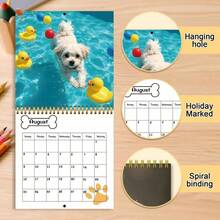 2026 Desktop Elegant Calendar - Monthly And Daily Planner With Cute Dog Illustration, Portable Time Organizer For Home And Office, Perfect Gift For New Year, Halloween, Christmas, Birthdays, And Other Festive Occasions