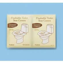 Housse de siège de voyage à usage unique, tapis de siège de toilette portable pour les voyages/affaires, tapis de papier toilette portable imperméable, accessoire essentiel pour les voyages en avion, la grossesse/l'accouchement/l'utilisation des toilettes publiques, la vie sur le campus, les excursions en plein air, le camping, les accessoires de salle de bain. Housse de siège de toilette en papier soluble, couleur kaki, emballée individuellement, propre .