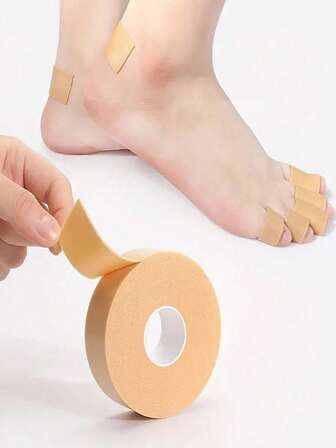 2/1rolls Adhesive Blister Tape Pads,Anti-Wear Blister Prevention Heel Pads Foam Tape,Waterproof Moleskin For Feet,Blister Tape Foot Care Sticker For Hand Foot Heel Toe Reduce Friction Pain