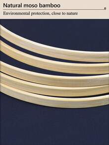 4pcs Beige Dreamcatcher Bamboo Rings, Decorative Hoops For Outdoor Lawn, Wedding, Wall, Bedroom Decor, Wind Chimes, Woven Hangings, Christmas, Halloween And DIY Embroidery Hoop