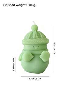 1 Stück Schneemann Weihnachts-Bienenwachskerze - Süße Aromatherapie-Dekorationskerze, Fotorequisite & Winterszenen-Ornament, perfekt für Heimdekoration/Kerzen-Tischmitte mit Bulk-Weihnachtsgeschenkoptionen, geeignet als Geschenk für Frauen/beste Freundinnen & für Winter/Weihnachten