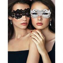 Soft & Skin-Friendly Black Lace Sexy Eye Mask Masquerade Mask, First Choice For Party & Gathering Halloween Valentine's Day - màu đen - Xem 3