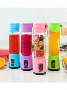 Rechargeable Portable Blender - Fruit Juicer, Suitable For Juicing, Vegetable And Fruit Shakes And Making Smoothies, 6-Blade Three-Dimensional Blade, USB Charging, Perfect For Use At Home And On The Go. - Blue - View 3