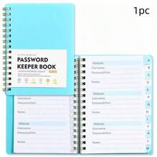 1pc/2pcs Random Letter Labeled Password Notebook A6 Pocket-Sized Password Book, Suitable For Internet Website Login, Hardcover Password Journal, Ideal Gift For Men And Women At Home, Office Or School