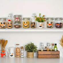 300pcs Snowman Face Sticker Set - Reusable PVC Decals For Fridge, Party Favors & Home Decor | Assorted Colors, Perfect For Winter, New Year