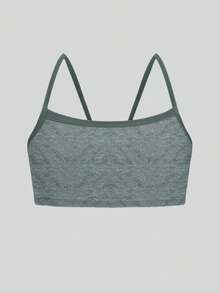 3 件套女童纯色简约舒适吊带背心文胸，无缝舒适透气单层无钢圈运动文胸