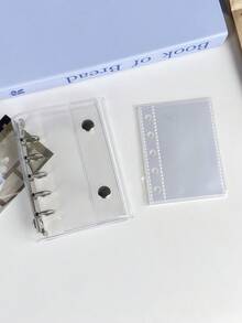 Pasta de argolas transparente M5, 20 capas dupla face, livro de adesivos transparente, conjunto de cadernos de fichário faça você mesmo, papelaria, material escolar, material de volta às aulas - Multicolorido - Ver 24