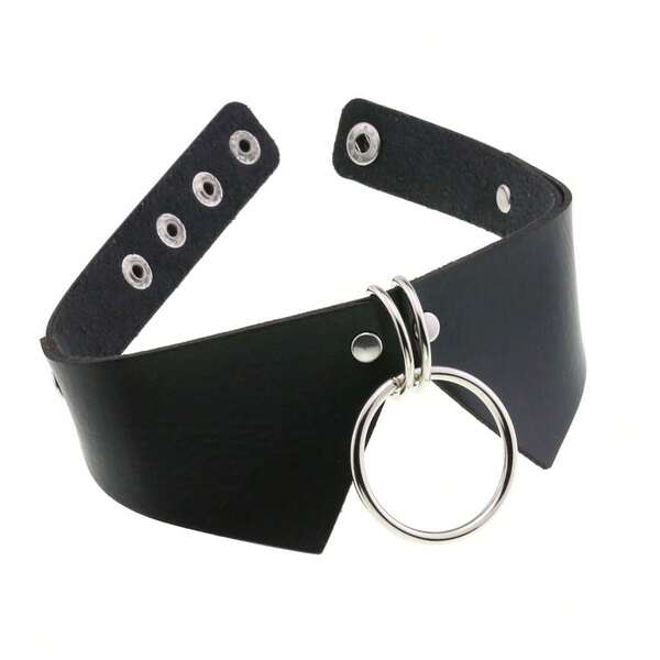 1 szt. damski skórzany choker, modny pasek, styl choker, punkowa biżuteria z łańcuszkami, choker na obojczyk, rockowy łańcuszek na szyję, biżuteria dla panny młodej