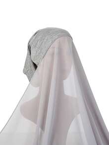 FADZOYLE 1 Stück praktischer einfarbiger Chiffon Hijab & elastische Unterkappe, atmungsaktiver dehnbarer Turban Hut, langer Kopftuchschal, Bandana Hijab, weich und leicht, multifunktional für muslimisches bescheidenes Gebet, täglichen Gebrauch, praktisch und sicher, Zubehör für Frauen, seidig, großzügige Größe für Abendkleider, Party, Reise, Büro, Geschenk, Feiertag, Strandtuch - Verschiedenfarbig - Übersicht 14