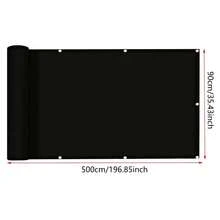 Black Privacy Fence Screening Cloth, Garden Balcony Privacy Protection Screen, Fence Shielding Protective Net, Suitable For Deck, Patio, Backyard, Outdoor Pool, Porch, Railing, Lawn And Gardening - Multicolor - View 11