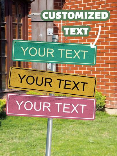 1/3 szt. 16x4 cale spersonalizowana aluminiowa tabliczka znamionowa w stylu vintage – spersonalizowany tekst, odporna na rdzę, idealna do dekoracji wewnątrz i na zewnątrz, do pokoju, na wejście, do ostrzeżenia o zagrożeniu, na skrzyżowanie, na parking, na znak uliczny, tablica dekoracyjna, idealna na święta, Boże Narodzenie, Halloween