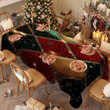 1/20 pièces Nappe de Noël, Nappe à motif à carreaux colorés classiques, Thème joyeux, Décoration de Noël, Convient pour les restaurants, les cuisines, les fêtes de vacances, Parfait pour la décoration de la maison