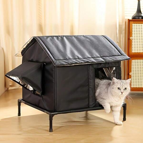 4-Season Outdoor Stray Cat House, Moisture-Proof Cat Bed For Rainy Days, Durable And Wear-Resistant, Windproof And Insulated Pet Nest For Winter