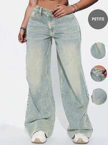 Jeans de pierna recta y largo hasta el tobillo, estilo retro de Hong Kong 2025, versátil para mujeres de estatura baja