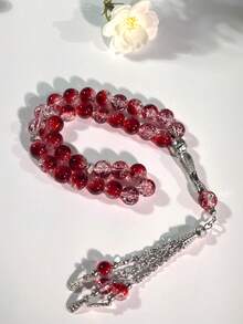全新 33 件 10 毫米裂纹玻璃穆斯林念珠玫瑰经手链 Tasbih - 彩色 - 查看 6