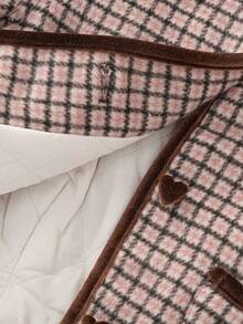 Balabala Girls Winter Tweed Jacket, Fashionable Young Girl Coat, Cute & - Brown Tone - View 5