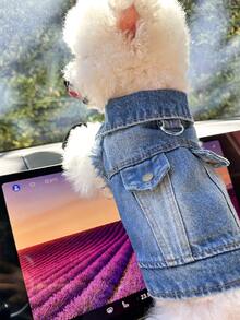 1 pieza Ropa para mascotas, Ropa exterior moderna, cómoda y con estilo casual y adorable para perros y gatos pequeños