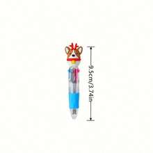 Mini Christmas Themed Ballpoint Pens - Retractable, Silicone Barrel, Ergonomic Grip, Assorted Vibrant Designs, Medium Point For Office & Holiday Gifts