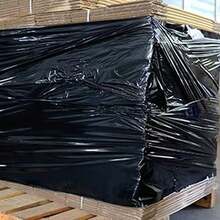 Envoltura Estirable Negra Industrial Alta Resistencia - 18 Pulgadas x 1200 Pies por Rollo, Calibre 70, con Asa Plástico - Pack 4 Rollos - Negra - Ver 4