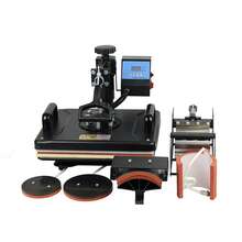 30*38CM 5 In 1 Combo Heat Press Printer Sublimation Machine Heat Press Machine For T-Shirts Plates/Cap/Mug/Phone Covers Et - Black - View 2