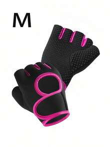 1双 - 男女款露指骑行手套专业健身房防滑透气半指夏季钓鱼女士自行车手套 - 彩色 - 查看 11