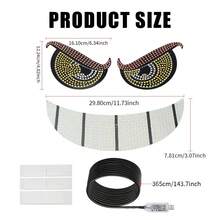 1 set 5V Lumière visage souriant Marque œil du diable Grande XL-12/XL-13/XL-14 Source lumineuse LED préférée Prise USB Prêt à l'emploi Lumière néon brillante, colorée et fraîche 11 modes commutables Dos adhésif Installation non destructive Convient pour la décoration de voiture, les festivals, la décoration de fête
