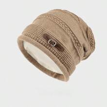 4-Color Options Knitted Beanie Hat, Loose Fit Warm Bucket Hat, Solid Color Fashion Casual Autumn/Winter Unisex Ski Hat Winter Warm