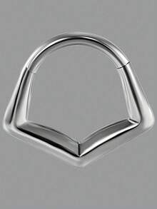 1 pieza Pendiente de aro de acero inoxidable de 16G con geometría asimétrica punk para la nariz, el septo, el labio, el cartílago y Daith como regalo para mujeres