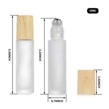 1pc/2pcs/4pcs 10ml (8.5cm/3.35inch*2cm/0.79inch), Precise Spiral Design, Rollerball Dispensing, Precise Application, More Precise Than Spray Bottles, Easy To Carry, Glass & ABS Plastic (ABS Resin) Rollerball Refillable Bottle (Minimalist Style) - Transparent, Wood Grain Detail, Metal Rollerball, Frosted Glass