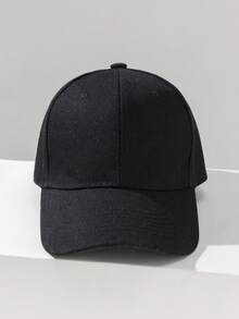 Mũ bóng chày cổ điển màu trơn Unisex, thích hợp để đi chơi và các bữa tiệc thông thường - trắng - Xem 2