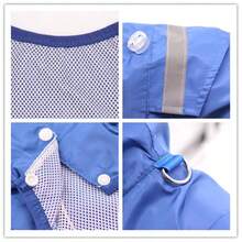 1 件迷彩可调节宠物狗雨衣狗狗雨衣涤纶小狗防水连帽雨衣带条纹反光，4 条腿设计带牵引绳孔，适合小型中型大型犬 - 彩色 - 查看 3