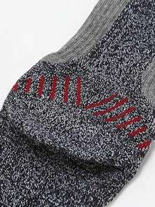 3 Pairs Thick Five-Toe Sports Socks, Moisture-Wicking, Anti-Slip, Crew Length Cotton Socks For Men, One Size (39-45) - Multicolor - View 9