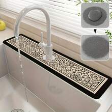 Alfombrilla para grifo a prueba de salpicaduras para fregadero de estilo Retro, alfombrilla absorbente para cocina, alfombrilla para mesa, lavabo, alfombrilla protectora impermeable para baño - GZN1 - Ver 6