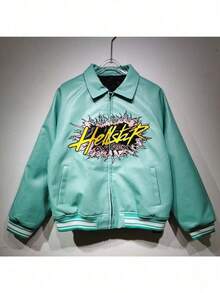 Avirex Joint 50th Anniversary Limited Vintage  Jacket Motorcycle Embroidered Leather Jacket - 綠色 - 查看 2