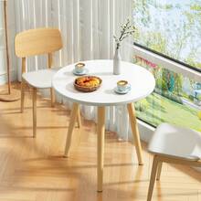 Outdoor Dining Tables - (Single Layer) Ivory White [diameter 50*height 52] - View 4