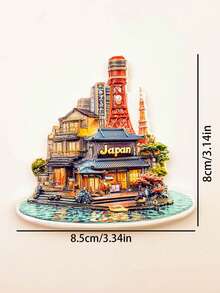 1pcJapanTokyo Osaka Refrigerator Magnets Tourism Souvenirs 3D Home Decoration Magnetic Stickers - Multicolor - View 12