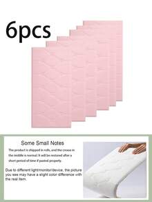 自粘式3D设计，优雅菱形图案装饰靠垫墙贴，适用于榻榻米床头板，柔软衬垫，黑白配色，适合卧室和客厅装饰，泡沫墙板，皮革包裹装饰防撞墙垫，卧室床头板墙面装饰，确保安全 - 彩色 - 查看 11