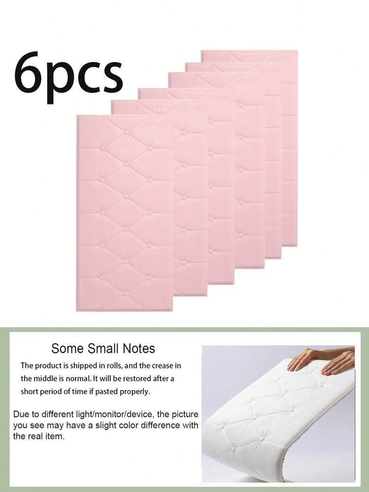 Self-Adhesive 3D Design, Elegant Rhombus Pattern Decorative Cushion Wall Sticker For Tatami Bed Headboard, Soft Padding, Black And White, Suitable For Bedroom And Living Room Decor, Foam Wall Panels For Room, Leather-Wrapped Decorative Collision-Proof Wall Padding, Wall Covering For Bedroom Headboard, Ensuring Safety - Multicolor - View 10