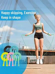 Adjustable Jump Rope, Unisex, Suitable For Aerobic Fitness, Gym Workout, Made Of PVC With Plastic Handles, Lightweight And Fast For Outdoor Fitness, Sports Training And Competition