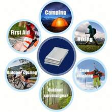 Ultimate Survival 2pcs Pack Thermal Blankets Heat Retention Essential Outdoor Gear - 2 chiếc - Xem 3