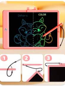 RSP Tableta de escritura LCD de 10 pulgadas, pizarra de dibujo, tableta de garabatos para niños, pizarra de escritura a mano, pizarra de escritura electrónica, adecuada para niños y niñas de 3 a 8 años, incluye bolígrafo y cuerda, pantalla borrable para reutilizar, suministros de aprendizaje de dibujo y escritura para el hogar, regalo para niños y niñas, cumpleaños, Halloween, Navidad - Multicolor - Ver 12
