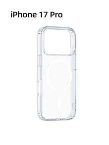 Rocoren Rocoren Magnetic Case Compatible With IPhone 17 Pro Max Plus, Magnetic Wireless Charging Phone Case Compatible With IPhone Lens Protection Impact Resistant Case, Transparent, PC+TPU