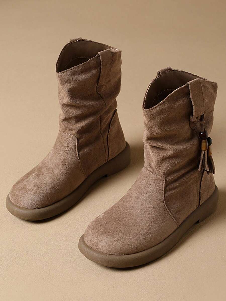 Botas de trabajo marrones para mujeres, botas de construcción para otoño, adecuadas para el sitio de trabajo, la construcción, impermeables y antideslizantes, botas de estilo vaquero para diversas actividades diarias