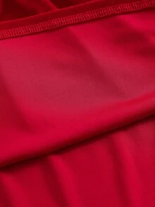 Girls Vintage Peter Pan Collar Dress With 3D Bow Decor, Long Sleeve, Suitable For Outings, Christmas Parties, And Daily Wear, Autumn - Red - View 9