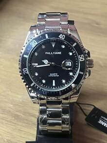 Relógio Masculino e Feminino Original A Prova D Água, Relógio Dourado em Aço Inoxidável - Preto - Visão 8