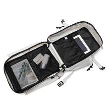 Sac de sport d'extérieur, sac à dos à cordon, sac de basket-ball, sac de football, sac de pom-pom girl, sac à dos de sport, sac à dos pour étudiant, gym, voyage, yoga, voyage en plein air, cyclisme, randonnée, léger, grande capacité, cadeau pour femmes et hommes - Blanc - Voir 5