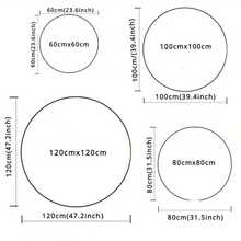 1pc Santa Claus & Reindeer Fireplace Candle Pattern Holiday Christmas Round Decorative Carpet, Soft & Comfortable Rug, Home Decor Carpet, Bedroom Decor, Small Rug, Creative & Fashionable Carpet, Living Room Carpet, Small Living Room Rug, Bedroom Rug, Outdoor Rug, Washable Carpet, Christmas & New Year Holiday Atmosphere Decor Kitchen Rug